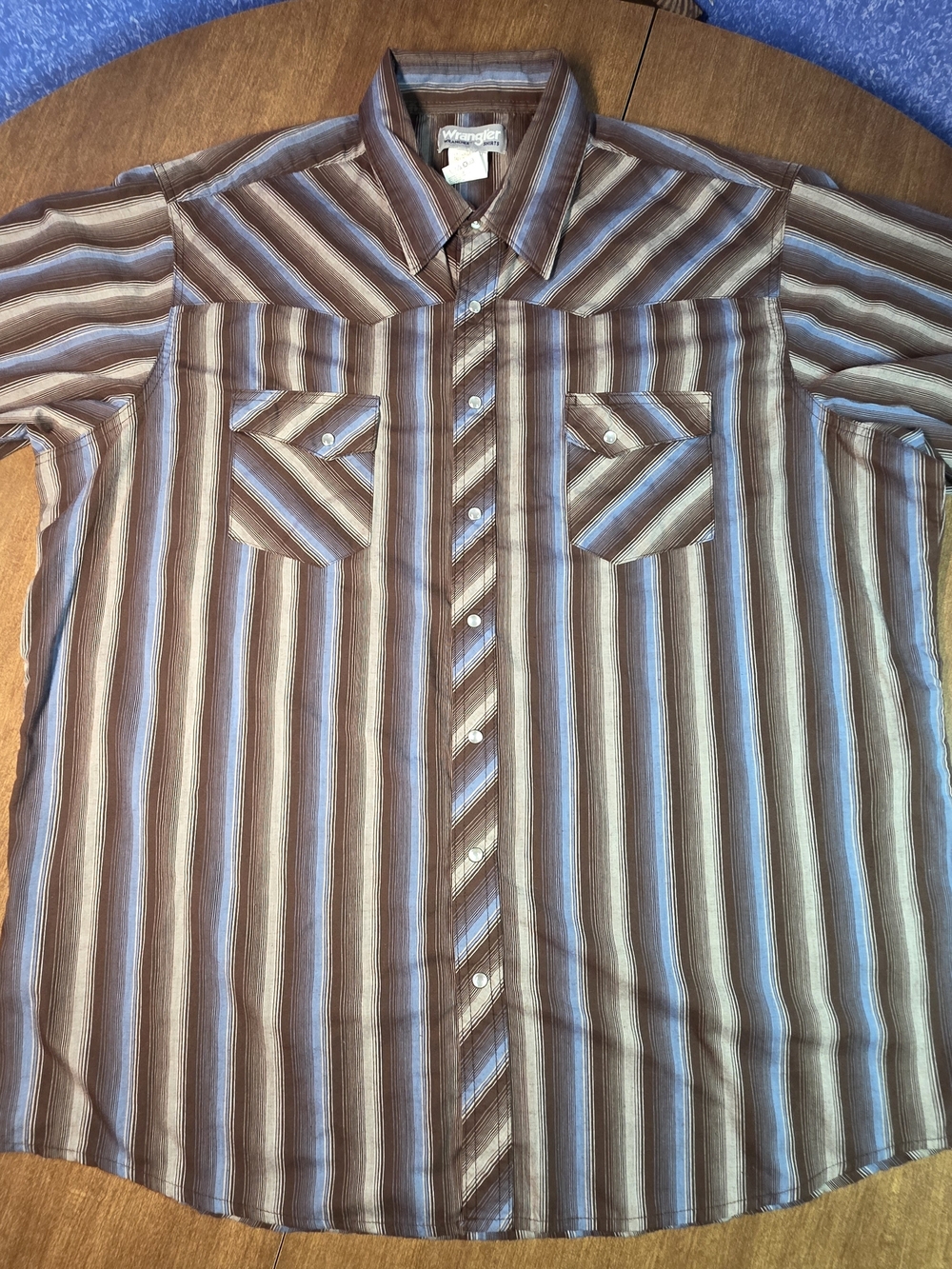 Vintage 90's Wrangler Wrancher Pearl Snap Shirt 2XL Tall - Western